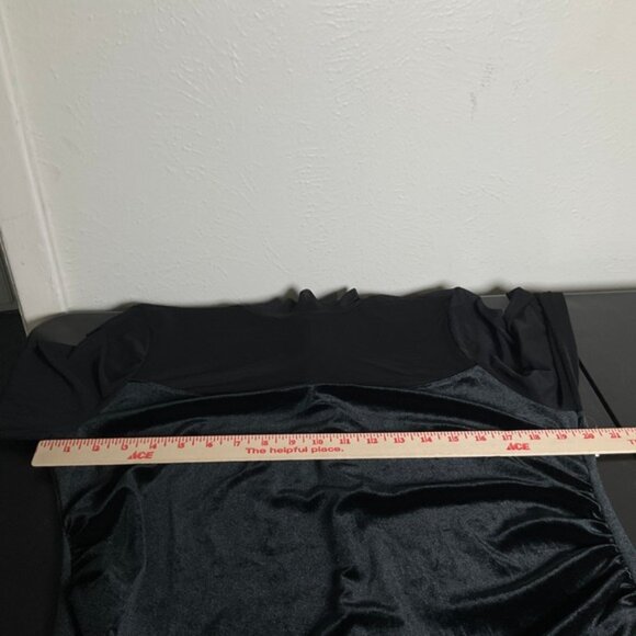 Wild Fable Velvet Dress XXL Black Mesh Sheer Mock Neck Party Whimsigoth Vamp - Picture 9 of 13